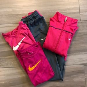 girls pink nike bundle